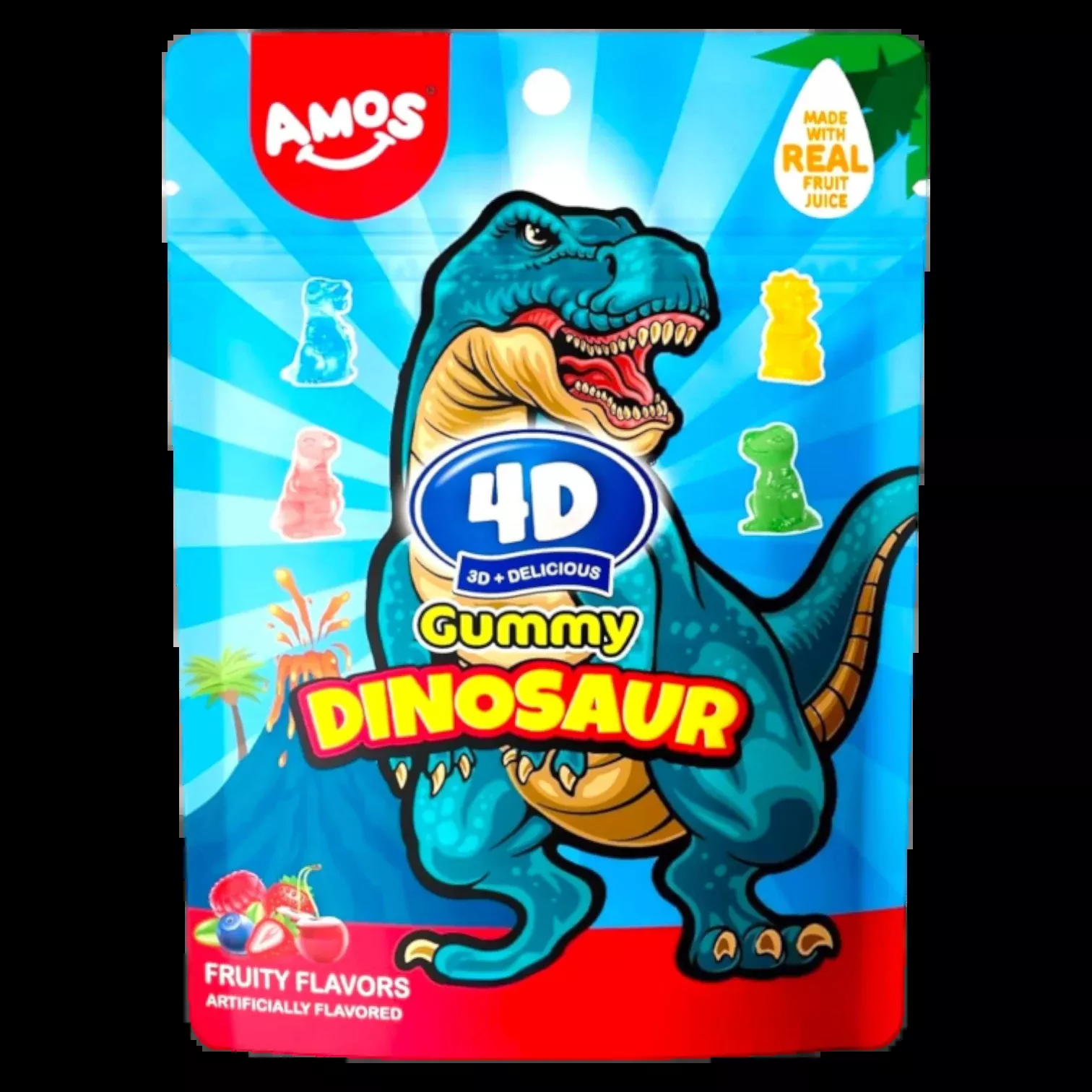 Amos 4D Gummy Dinosaurs - 7oz (198g)