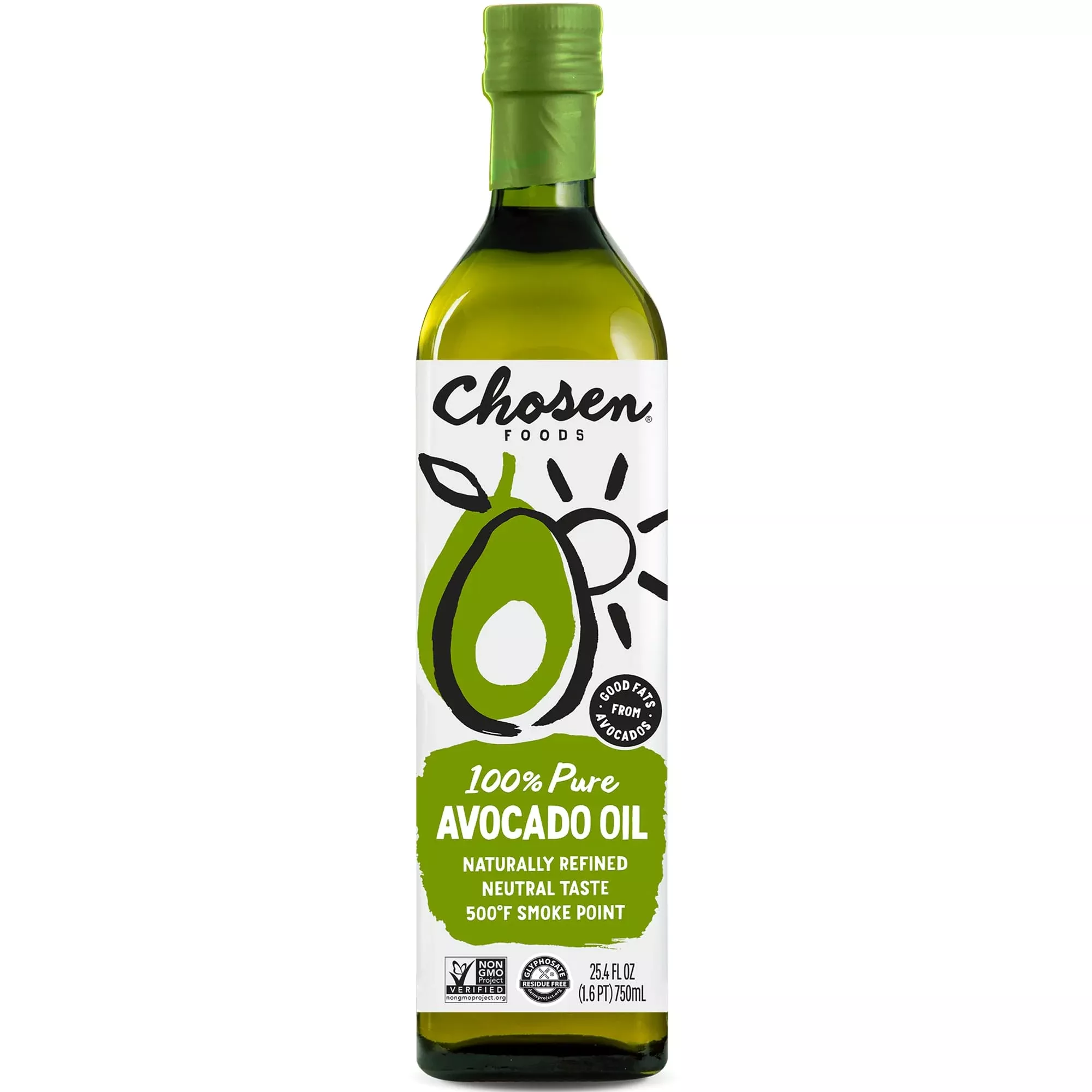 Chosen Foods 100% Pure Avocado Oil, Keto and Paleo Diet Friendly, Kosh