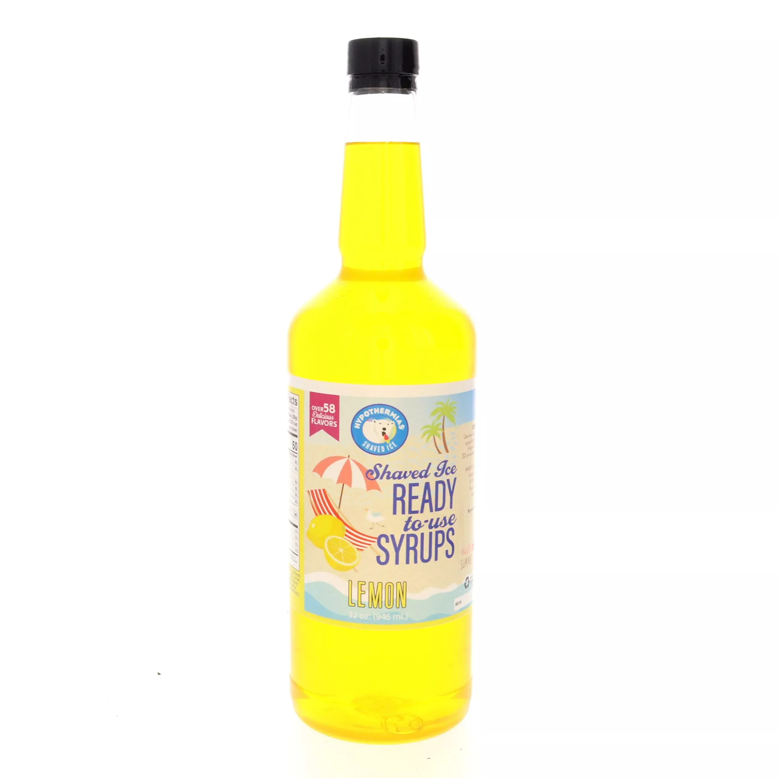 Hypothermias Hawaiian Snow Cone Syrup, Shaved Ice Flavor - Quart (32 F