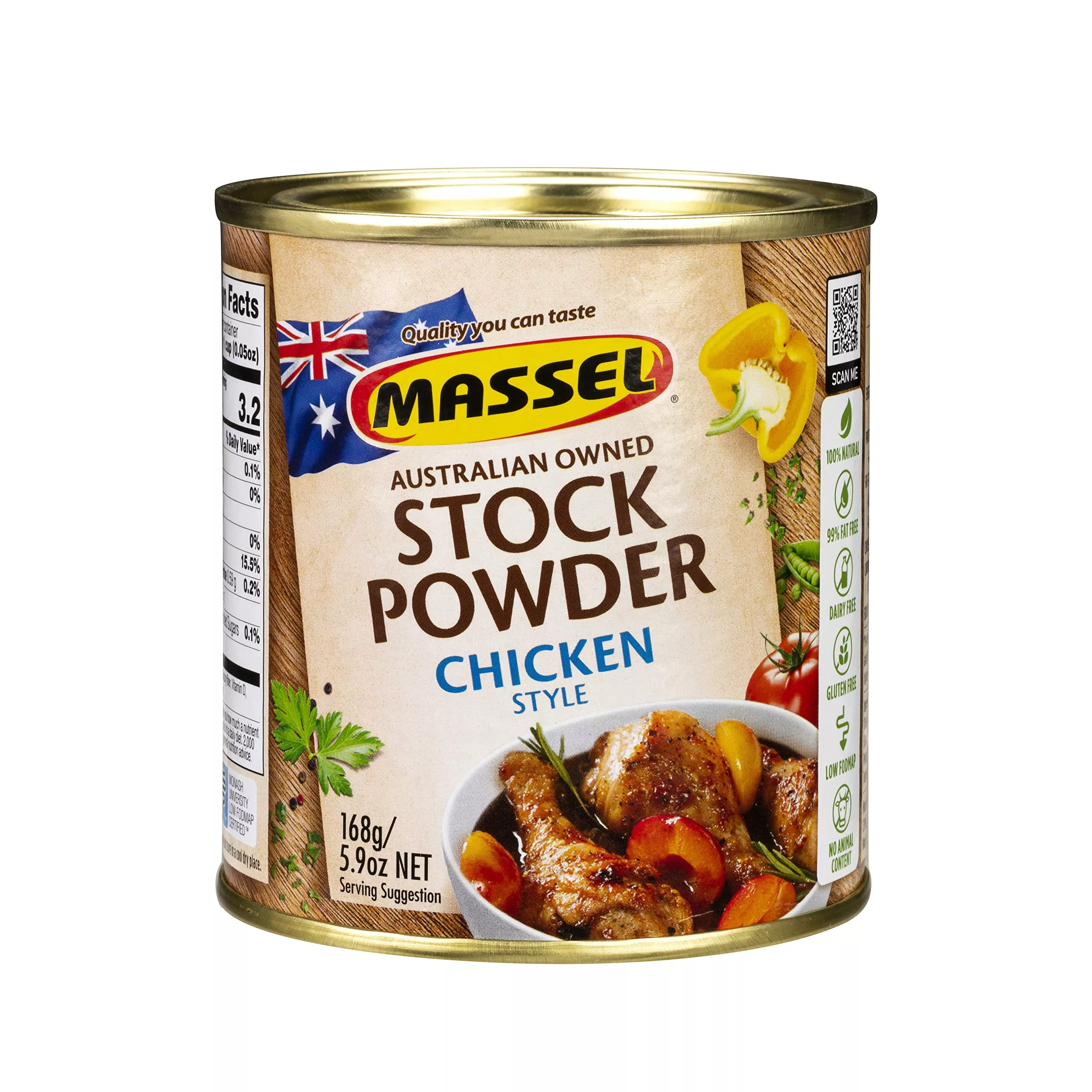 Massel Stock Powder chicken Style Bouillon Powder - Fat Free and glute