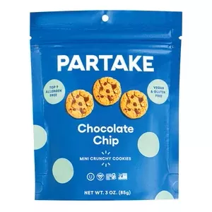 Partake Mini Crunchy Chocolate Chip Cookie Pouch