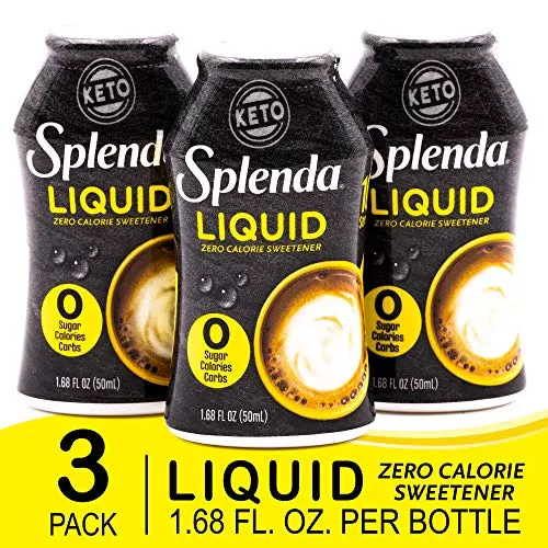 SPLENDA LIQUID Zero calorie Sweetener drops 1.68 Ounce Bottle (Pack of