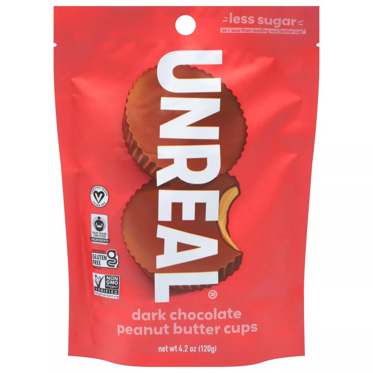 Unreal Dark Chocolate Peanut Butter Cups, 4.2 oz
